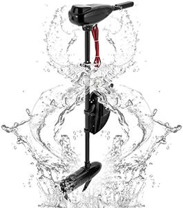 Ealtqund Electric Outboard Motor, 24V 85lbs Fishing Boat Engine Ship Trolling with Telescopic Handle & LED Battery Indicator For Canoe Dinghy Thrust Inflatable Kayak Boats Transom