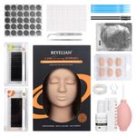 Eyelash Extension Kit,lash Mannequin Head with Replaced Eyelids Lash Practice training kit Professional lash extension supplies Tool for Lash Training by BEYELIAN