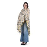 Mum's Caress Nursing Cove for Breastfeeding Multi Use Stole, Cover, Scarf, Cotton Feeding Breathable, Maternity Shawl -Blue Yellow Elephant