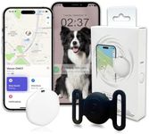 GPS Tracker for Dogs, Mini GPS Cat Tracker, IPX8 Waterproof GPS Tracker for Cats with Holder, No Monthly Fee, Work with Apple Find My(iOS Only), Smart Trackers for Dogs Finder Trackers Pets(Black)