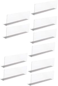 OFFSCH 10pcs Partition Plate Clear Shelves Wire Shelf Dividers Magnetic Baffles Acrylic Partition Shelf, 126QRA06A28ESFISML