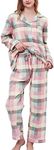 CHUNG Women Flannel Pajamas Set Lon