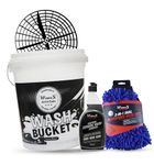 Wavex Ceramic Coating for Car Maintenance Kit | Consist of The Wavex (20L) Wash Bucket | Grit Guard | Dual-Sided Car Wash Mitt and Graphene Ceramic Wash Shampoo 650ml