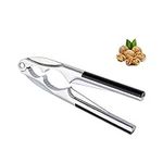 BOBOZHONG Metal Nutcracker,Heavy Duty Nut Cracker with Non Slip Grip 2 Recesses Nut Opener Tool for Walnut Hazelnut Almonds Pecan Seafood Nutcracker Walnuts Large and Small Nuts