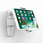 Portable Fold-Up Tablet, Smart Phone Stand with Multi-Angle Adjustment, Wall Mount to Hang on The Wall (White)