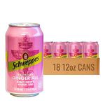 Schweppes Raspberry Ginger Ale - Refreshing, Crisp, Delicious - 18, 12oz Cans