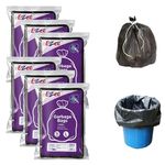 Ezee Flat Garbage Bags Large Black 90 Pcs | 24 X 32 Inch | 15 Pcs x Pack of 6 | Dustbin Trash Bag