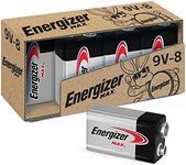 Energizer 9V Batteries, Max 9 Volt Battery Premium Alkaline, 8 Count