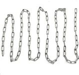 KAIISSA Stainless Steel Chain, Strong, Heavy Duty, Welded Chain Links for Hanging Fences, Walking with Dog Chain, Swivel Chain, Drying The Laundry Chain, Maximum Load 60 kg, 2.5MM - 3 Meter