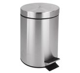 DOLPHY 03L Stainless Steel Pedal Bin With Plastic Bucket And Lid| Trash Can For Home