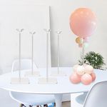 TEKXYZ 40CM Height Clear Acrylic Balloon Stand for Table Centerpiece Decoration, Set of 4