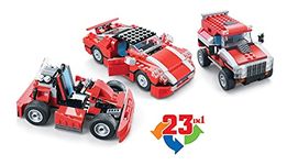 Radhey Preet 3110, 23 in 1 Super Speedster Architect Block Game, Can Make 23 Different Model from Single Block Set, 278+ Pieces, Available in Multi-Color, for 6+ Years of Children