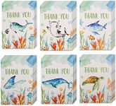 VNS Creations Under The Sea Thank You Cards with Envelopes – 30 Ocean-Themed Thank You Cards – Whale, Shark, Turtle Designs – Ideal Thank You Card for Boys’ Birthdays, Baby Showers, Kids, and Toddlers