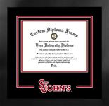Campus Images NCAA St.Johns University Unisex Spirit Diploma Manhattan Black Frame with Bonus Lithograph, Black, One Size