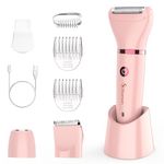 Scttomon Electric Bikini Trimmer Shaver Razor Set for Women Body Hair Trimmer Wet/Dry Lady Face Body Shaver Razor Groomer Waterproof Cordless 3 in 1