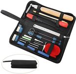 18 Pcs Professional Piano Tuning Kit, 17pcs Piano Tuner Tools and 1 Carrying Case, Star Head L-Shape Tuning Hammer, Mute Tool Kit, Tuning Fork, Temperament Strip, Piano Repairing Accessories