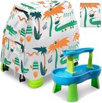 Intoypad Kids Water Table Cover for Step2 Rain Showers Water Table Accessories, Outdoor Toys Waterproof Sunshade Dust Cover for Toddlers 1-3 Outdside Step 2 Watertable Toys for Kids Ages 3-5
