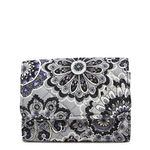 Vera Bradley Women's Cotton Riley Compact Wallet with RFID Protection, Tranquil Medallion - Recycled Cotton, One Size