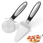 Pizza Cutter, 2PCS Pizza Wheel Cutter and Pie Server Set Pizza Cutter Knife with Non-Slip Handle, Pizza Cutter Wheel