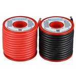 BNTECHGO 12 Gauge Silicone Wire 25 ft red and 25 ft Black Flexible 12 AWG Stranded Tinned Copper Wire