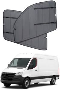 VANLUSIS Extra-Thick Magnetic Insulated Front Door Window Covers (Pair) for 2019-2026 Mercedes-Benz Sprinter VS30 Van, Blackout Privacy Sun Shades for Stealth Camping – Dark Gray