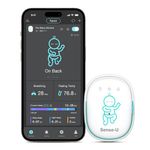 Sense-U Pro Baby Breathing Monitor with Arousal Vibration, Movement/Rollover/Overheating Alerts, Audible & App Notifications, Easy Clip-On Design, Smart Sleep Monitor