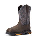 ARIAT Men's Big Rig H20 Composite Toe Work Boot, Dark Brown/Distressed Brown, Iron Coffee/Slate, 12 Wide