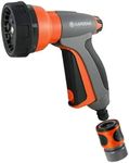 GARDENA 33121 7 in 1 Spray Nozzle Front Trigger, Water Stop