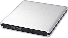 External CD DVD Disk Drive for Laptop/Desktop PC, Aluminum Alloy USB 3.0 Type C Portable CD/DVD Player Rewriter Burner Writer Optical Drive Compatible with Windows MacBook Mac Linux Mac OS