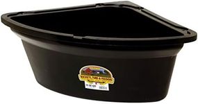 Little Giant Plastic Corner Feeder Bucket (Black) Durable & Useful Space Saving Corner Feed Trough (26 Quart) (Item No. PCF6BLACK)