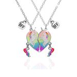 2PCS BFF Magnetic Necklaces, Lovely Unicorn Pendant Friendship Necklaces for 2 Girls, Best Friends Forever Necklace, Valentine Friendship Jewelry Gifts for Friends Mother Sisters Girls Women