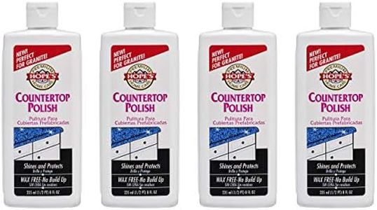 HOPE'S Countertop Restoration Polish, Streak-Free Kitchen Counter Cleaner, No Buildup Countertop Cleaner, Quartz, Marble, Corian, Composite, and Granite Cleaner and Polish, 8 Fl Oz, Pack of 4