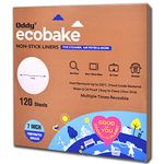 Oddy Uniwraps Ecobake Non-Stick Baking Paper for Steamer, Airfryer & More - Perforated, 7 Inch Circle, 120 Pcs, White