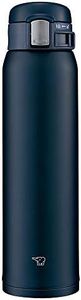 Zojirushi (ZOJIRUSHI) Water bottle direct drinking [One-touch open] Stainless mug 600ml Navy SM-SF60-AD