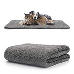 Snug Rug Luxury Pet Blankets - Fluffy Sherpa Fleece Blanket Soft and Warm Dogs and Cats – Washable Throw for Car Sofa Bed (Medium 120 x 88cm, Slate Grey)