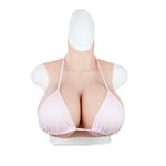 YRZGSAWJ Silicone Breast Plate K Cup Huge Fake Boobs Realistic Breast Forms for Crossdressers (ivory Whitte, Z Cup)