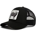 JELLY SIGHT Anime Snapback Men Women Hip Hop Dad Mesh Hat Baseball Cap Trucker Cap Outdoor Sport Travel Hat (Black Sheep Black)