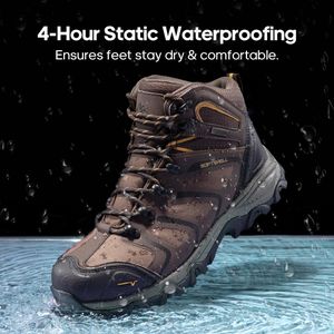 NORTIV 8 Waterproof Hiking Boots – Men’s Outdoor Trail Shoes, Size 11