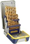 Irwin Tools IRWIN Drill Bit Set, Titanium Nitride Coated, 29-Piece (3018003)