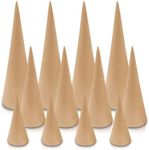 12 PCS Paper Mache Craft Cones Open