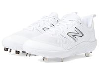 New Balance Men's Fresh Foam X 3000 V6 Metal Baseball Shoe, White/White, 5.5 UK Wide