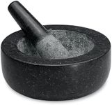 Avanti 12817 Low Profile Mortar and Pestle, 20 cm Diameter, Black