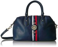 Tommy Hilfiger Women's Bags, Jaden Handbag Top Handle, Tommy Navy Polyvinyl Chloride, One Size