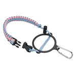 PATIKIL Water Bottle Holder, Paracord Handle Carrying Lanyard Strap Carrier with Ring for 12oz to 64oz Wide Mouth Bottles, Light Pink, Light Blue