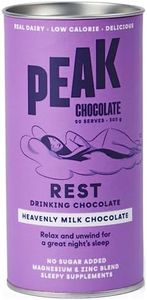 Peak Rest Milk Hot Chocolate, Sugar Free Drinking Chocolate Powder, 300g. Keto-Friendly, Diabetic Cocoa Powder to Help You Rest and Sleep