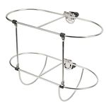 Acouto Boat Fender Holder Boat Fender Rack 304 Stainless Steel Folding Double Holder for 7in Marine Yacht Fenders