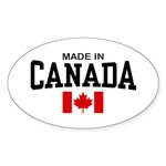 CafePress Made in Canada Oval Sticker Oval Bumper Sticker Car Decal