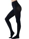 HeyUU 80D Semi Opaque Tights for Women Run Resistant Women's Tights Comfortable Pantyhose with 20+ Colours （Black,L-XL