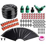 Garden Irrigation System,100ft /30M Micro Drip Irrigation Kit,DIY Plant Atomizing Nozzles Drippers Watering Drip Kit,Heavy Duty Tube Watering Tubing Hose Kit for Greenhouse,Flower Bed,Patio,Lawn