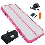 BEYOND MARINA Air Gymnastics Tumble Track 4 inches Thickness Inflatable Tumbling 10ft/13ft/16ft Air Mats for Home Use Training/Cheerleading/Yoga/Water with Electric Pump, 10ftx3.3ft Pink